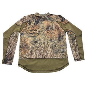 Mossy Oak Camo Shirt Top Mens Large Base Layer Long Sleeve